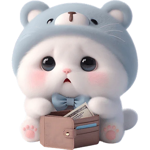 🤑 Стикер «Синий мишка» для Telegram