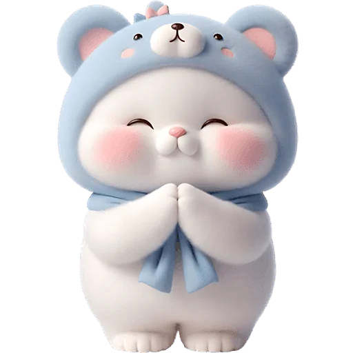 😇 Стикер «Синий мишка» для Telegram
