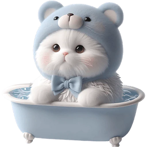 🛀 Стикер «Синий мишка» для Telegram