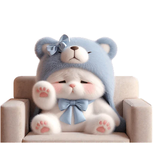 😞 Стикер «Синий мишка» для Telegram