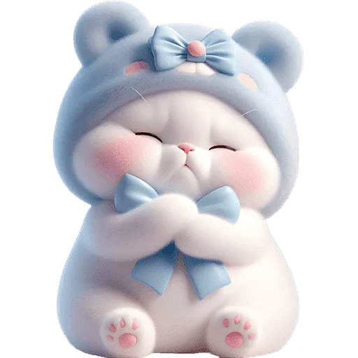 😣 Стикер «Синий мишка» для Telegram