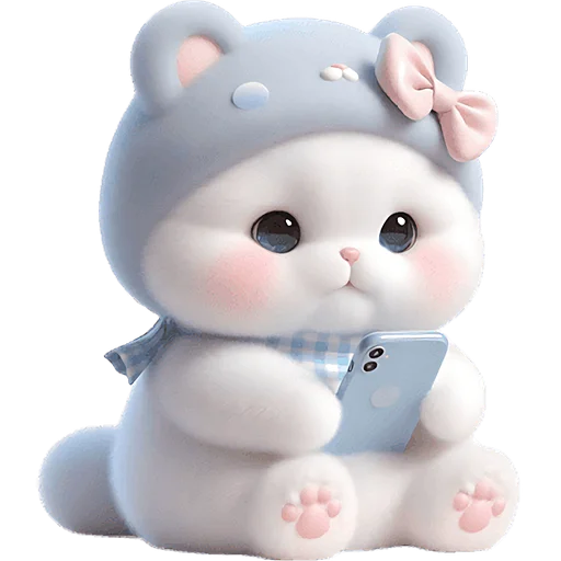 📱 Стикер «Синий мишка» для Telegram