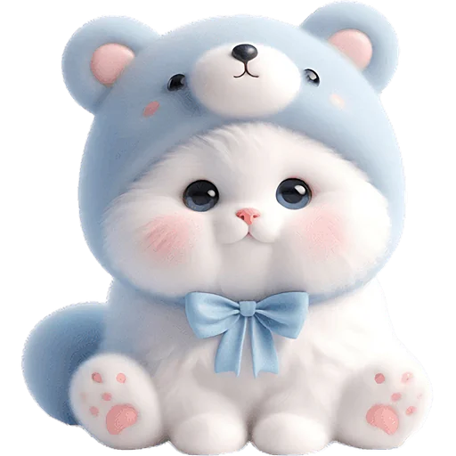 ☺️ Стикер «Синий мишка» для Telegram