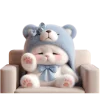 😞 Эмодзи «Синий мишка» для Telegram