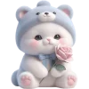 🌹 Эмодзи «Синий мишка» для Telegram