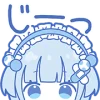 Стикер 19 blue girl