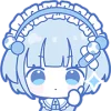 Стикер 33 blue girl