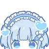 Стикер 23 blue girl