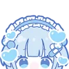 Стикер 30 blue girl