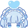 Стикер 26 blue girl