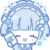Стикер 55 blue girl