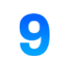 9⃣ Эмодзи «Буквы в синем градиенте» для Telegram