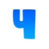 🤗 Эмодзи «Буквы в синем градиенте» для Telegram