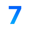 7⃣ Эмодзи «Буквы в синем градиенте» для Telegram