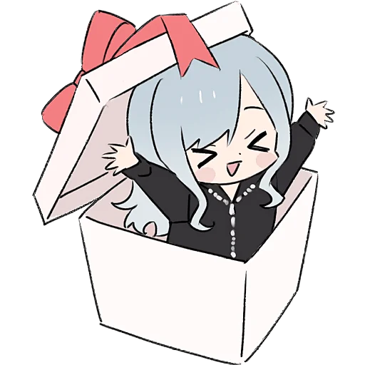 🎁 Стикер «Голубосерая тян» для Telegram