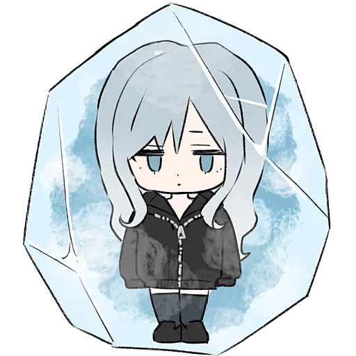 🥶 Стикер «Голубосерая тян» для Telegram