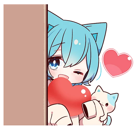 🫶 Стикер «Голубой котик 2» для Telegram