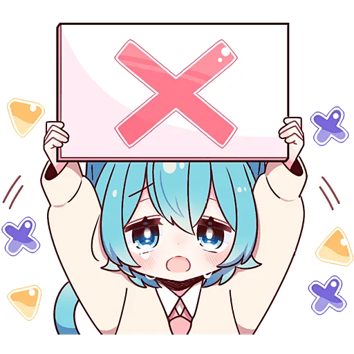 ❌ Стикер «Голубой котик 2» для Telegram