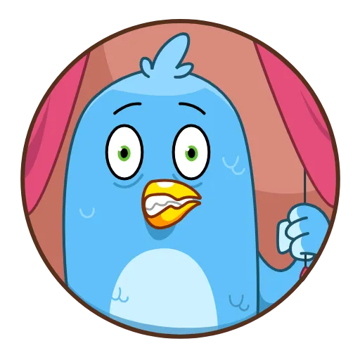 😨 Стикер «Blue Bird» для Telegram