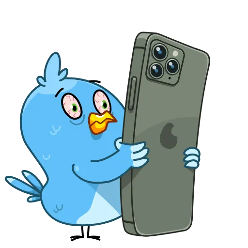 😖 Стикер «Blue Bird» для Telegram