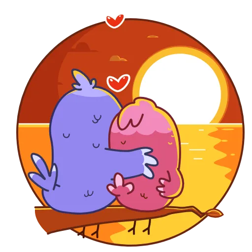 🥰 Стикер «Blue Bird» для Telegram