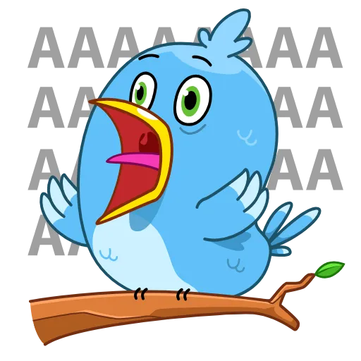 😫 Стикер «Blue Bird» для Telegram