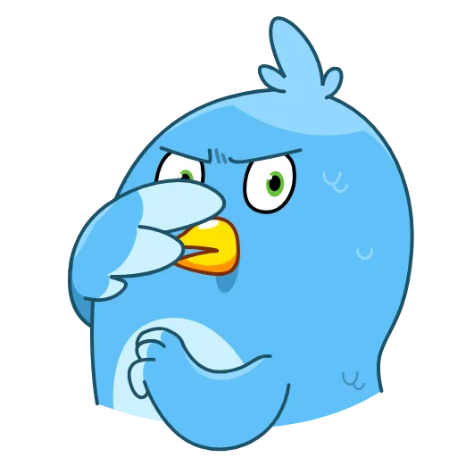 🤫 Стикер «Blue Bird» для Telegram