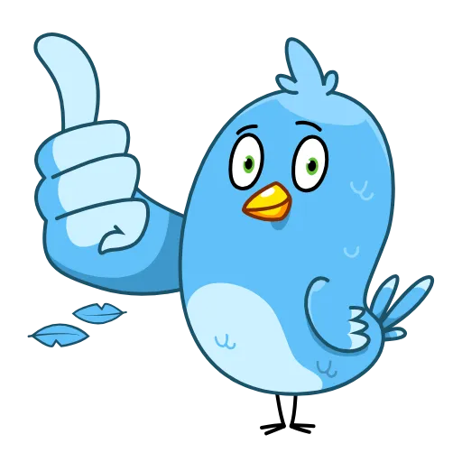 👍 Стикер «Blue Bird» для Telegram