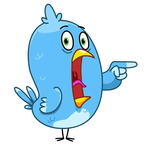 😮 Стикер «Blue Bird» для Telegram