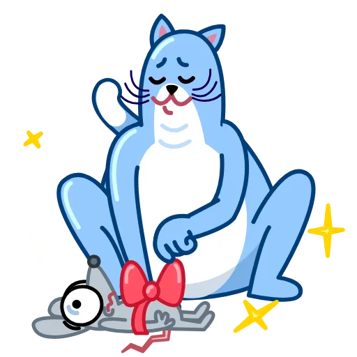🎁 Стикер «Blue Cat» для Telegram