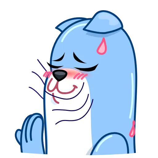 🌸 Стикер «Blue Cat» для Telegram