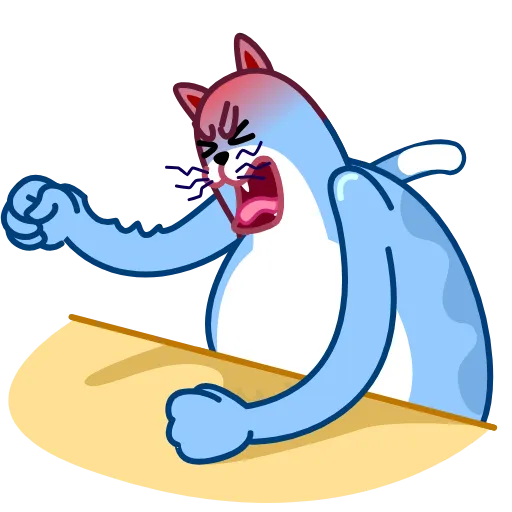 🤬 Стикер «Blue Cat» для Telegram