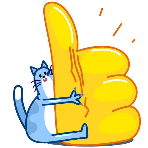 👍 Стикер «Blue Cat» для Telegram