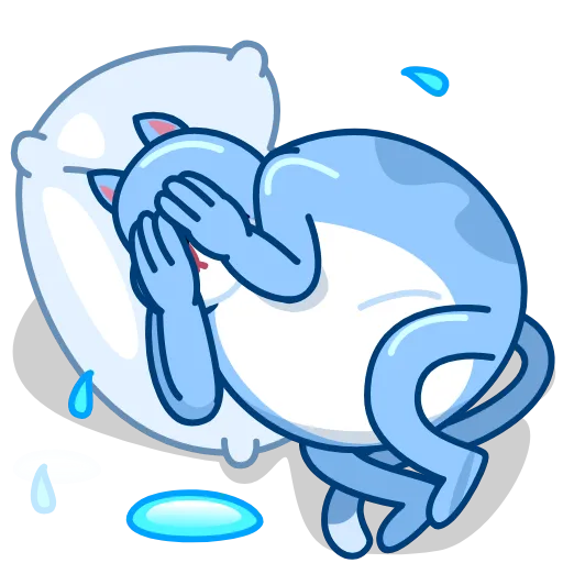 😥 Стикер «Blue Cat» для Telegram