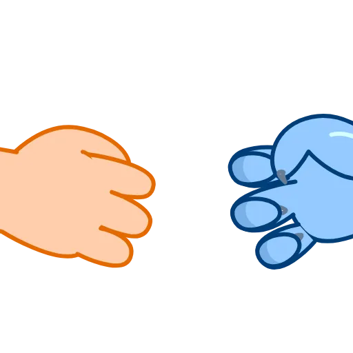 🤝 Стикер «Blue Cat» для Telegram