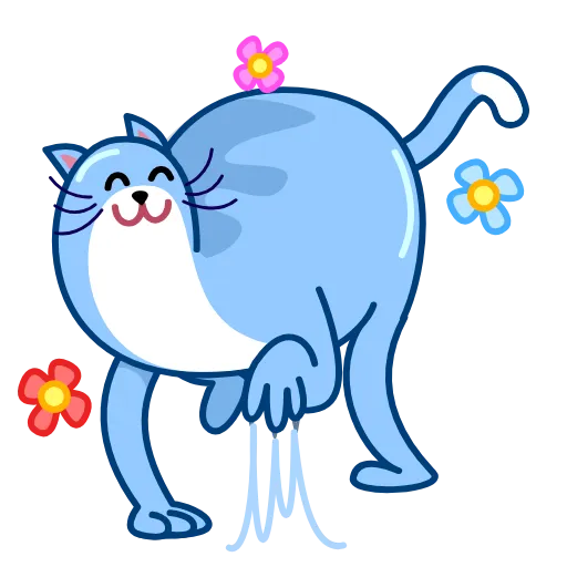 😊 Стикер «Blue Cat» для Telegram