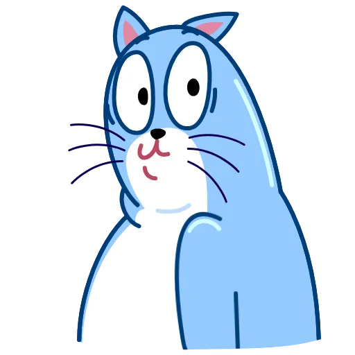 👀 Стикер «Blue Cat» для Telegram