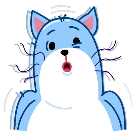 😮 Стикер «Blue Cat» для Telegram