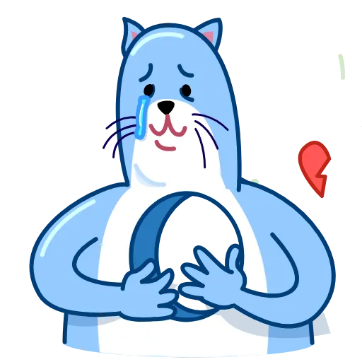 💔 Стикер «Blue Cat» для Telegram
