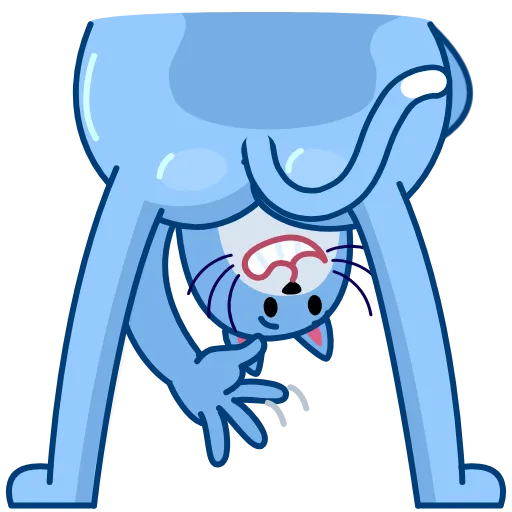 👋 Стикер «Blue Cat» для Telegram