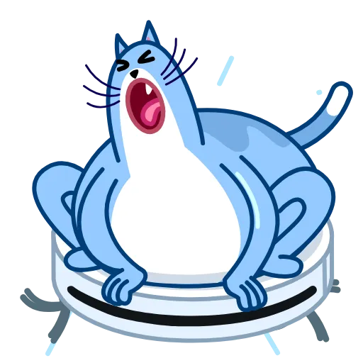 🏃‍♂️ Стикер «Blue Cat» для Telegram