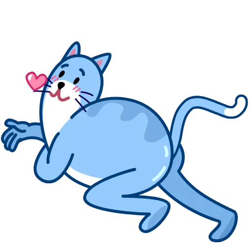 😘 Стикер «Blue Cat» для Telegram