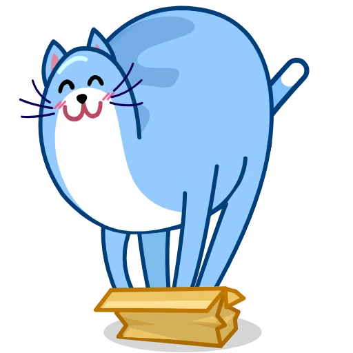 🙂 Стикер «Blue Cat» для Telegram