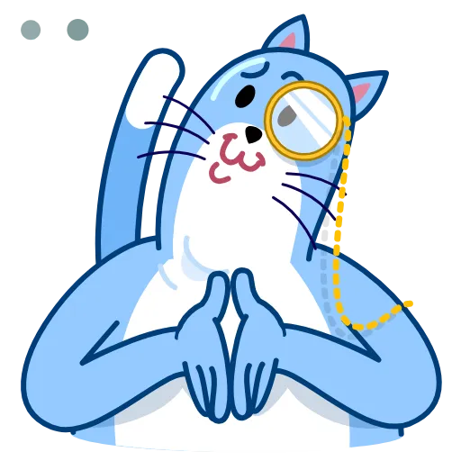 🧐 Стикер «Blue Cat» для Telegram