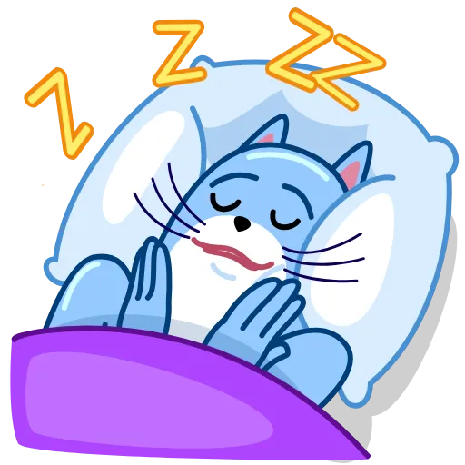 😴 Стикер «Blue Cat» для Telegram
