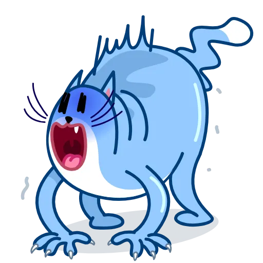 😱 Стикер «Blue Cat» для Telegram