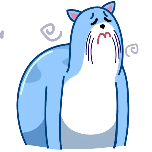 😔 Стикер «Blue Cat» для Telegram