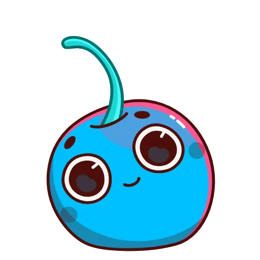 😉 Стикер «Голубые черешни» для Telegram