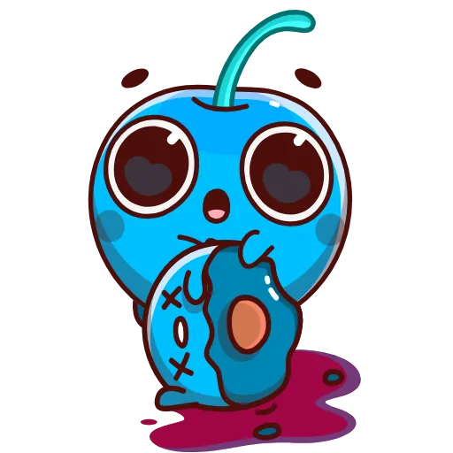 🧟‍♂️ Стикер «Голубые черешни» для Telegram