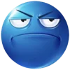 😒 Эмодзи «Blue faces» для Telegram